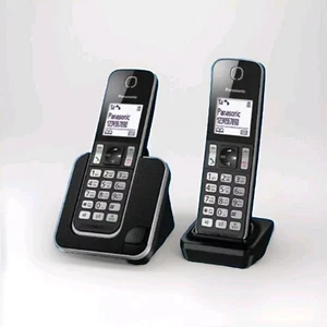 Panasonic KX-TGD312 Black Digital Cordless Phone - 2 Handsets - Photo 1/5