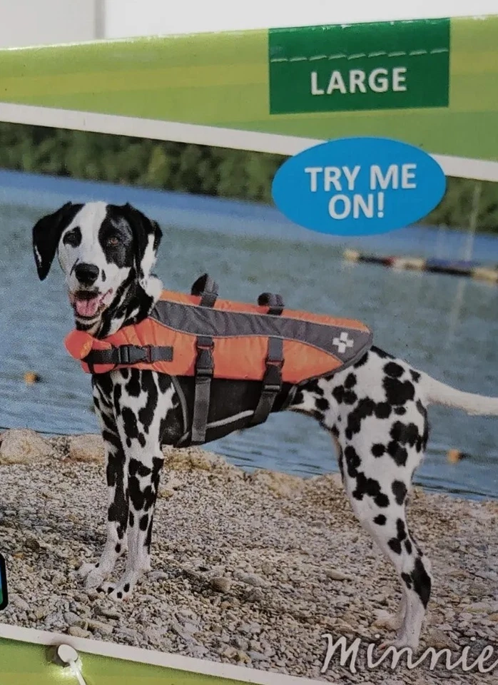 With Tags Top Paw Red Neoprene Dog Life Jacket 55 - 85 Lbs Size Large