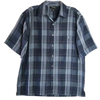 Camisa gris a cuadros Great Northwest para hombre talla L manga corta con botones Foto 1 de 4