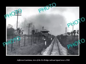 OLD 6 X 4 HISTORIC PHOTO OF JEFFERSON LOUISIANA E/B RAILROAD SIGNAL TOWER c1940 - Picture 1 of 1