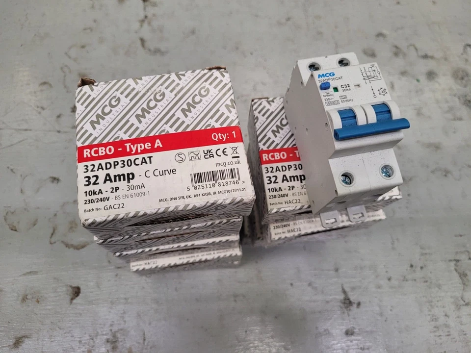 MCG Industrial RCBO 2 pole C curve 32A 30mA NOS - Image 1 of 1