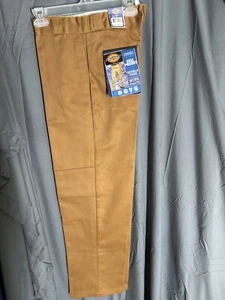 dickies boys size 16 relaxed fit flat front double knee cell pocket twill pants - Picture 1 of 2