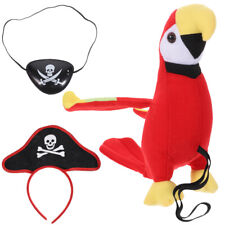  Artificial Parrot Models Plush Stuffed Tiara Pirate Costume Clothing