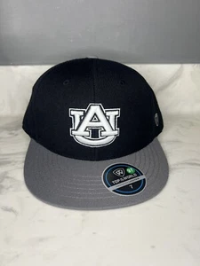 Auburn Tigers Top Of The World Fitted Hat Size 7 Black & Gray Two Tone NWT - Picture 1 of 6