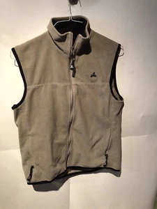 EASTERN MOUNTAIN SPORTS EMS Grey Fleece Vest Womens Size M Full Zip Mock Neck - Picture 1 of 5