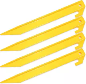 10 Pack Plastic Tent Stakes - 9 Inch Heavy Duty Beach Tent Pegs Canopy Stakes... - Picture 1 of 1