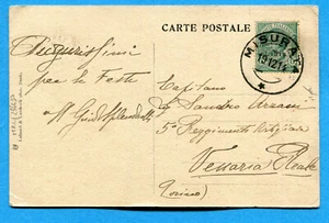 1914 LEO.c.5 soprast."Libia" ISOLATO ann.MISURATA, 19.12.14 su cartolina(286430) - Imagen 1 de 2