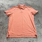 St. John's Bay Polo Shirt Mens Medium Peach Orange Performance Comfort Flex Easy