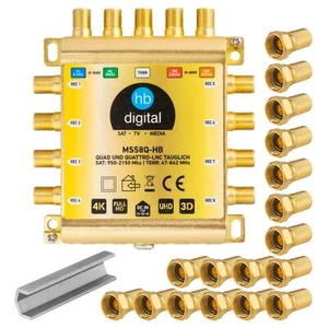 Multiswitch 5/8 Multischalter SAT Verteiler > Quad LNB Fähig < LNC LMB F-Stecker - Bild 1 von 7