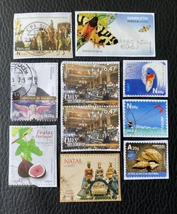Lot von 10 Briefmarken Portugal - noch auf Fragmenten - Selos - G94 - Bild 1 von 1