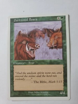 MTG Magic The Gathering Card Durkwood Boars Creature Boar Green  - Image 1 of 2
