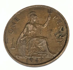 # C6972 GREAT BRITAIN COIN, LARGE PENNY 1947 - Picture 1 of 2