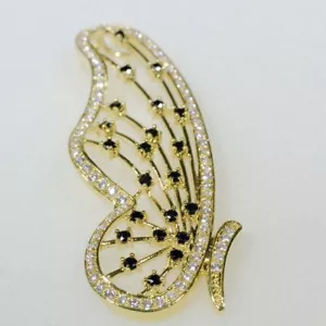 Colgante P1496 chapado en oro blanco amarillo para mujer joyería de moda mariposa circonita cúbica regalo - Imagen 1 de 6