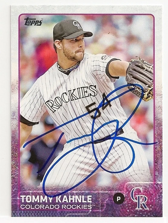 Tommy Kahnle Colorado Rockies 2015 Topps Signed Card - Image 1 of 1