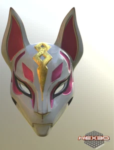 Kitsune Japan Fuchs Maske Kostüm Gamer Fan Art 3D Druck Cosplay Kleine Größe - Bild 1 von 7