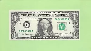 1977 ..UNCIRC $1 I 0643 0088 A .... 1977 $1 I-A BELLA BANCONOTA FRN - Foto 1 di 2