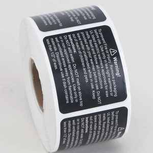 600pcs Black Wax Melt Warning Labels Candle Warning Label for Clamshell, 1.8x1.5 - Picture 1 of 10