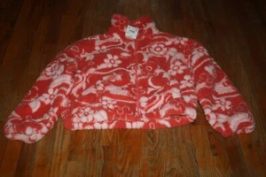 CHAQUETA SHERPA POLAR ABRAZABLE FLORAL NARANJA/BLANCO AMERICAN EAGLE NUEVA CON ETIQUETAS XS-S - Imagen 1 de 4