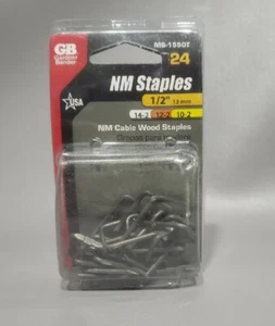 Gardner Bender 1/2 in. W x 1/2 in. L Flat Crown Cable Staples 24 pk -Pack of 1 - Picture 1 of 2