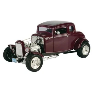 1:18 1932 Ford 5-Window Coupe Hot Rod -- Dark Red Metallic -- MotorMax - Picture 1 of 1