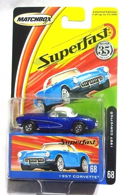 MK Matchbox - 2004 USA Superfast - #68 - 1957 Corvette - Blue - Image 1 of 3