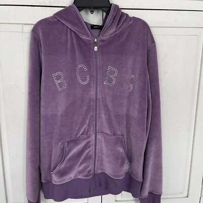 Chaqueta con Capucha BCBG Max Azria Para Mujer Estrás Terciopelo Terciopelo S/M Foto 1 de 4