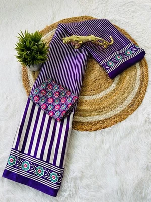 SARI DE SEDA ORIGINAL DE DISEÑO CON BLUSA ZARI PALLU PIEZA PARA FIESTA Foto 1 de 4