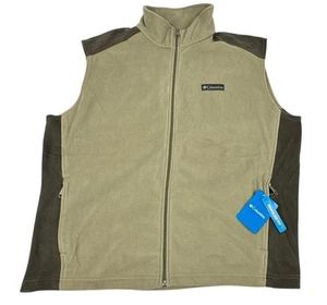 Columbia Beige & Brown Steens Mountain Fleece Vest. Men's - Size XL - Picture 1 of 10