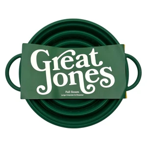 Herramienta de silicona verde colador y vaporizador grande de vapor completo Great Jones - Imagen 1 de 3