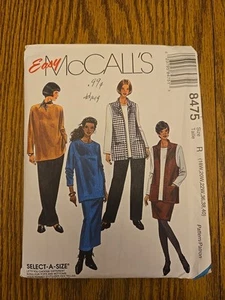 Easy McCall's Sewing 8475 Ladies Plus Sz Vest Top Pull-On Pants Skirt New Uncut - Picture 1 of 3