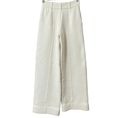 Pantalones tejidos de pierna ancha FENDI 2021 FZR722 AF4R talla 36 blancos para mujer usados Foto 1 de 4