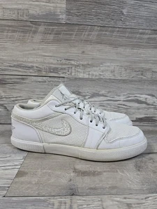 Nike Air Jordan 1 Low Retro Schuhe Herren Größe 10 Weiß Turnschuhe Low Profile Spitze - Bild 1 von 13