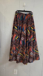 Truly 4 You Damen Full Maxi Rock Boho Print fließend Gummibund Gr. S bunt  - Bild 1 von 7