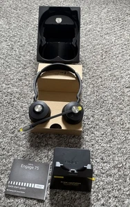 Jabra Engage 75 Black Wireless Stereo Headset & Base WHB051HS - Picture 1 of 8