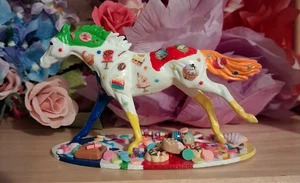 Colorful Summer Sweets Breyer Custom Stablemate With Stand - Picture 1 of 6