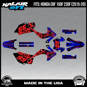 Graphics Kit for HONDA CRF150F CRF230F (2015-2020) Revolt - Blue Red - Picture 1 of 4