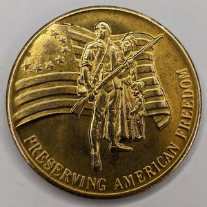 Moneda Ficha Medallón Veteranos Americanos Honor Libertad Americana De Colección Preservando 6C - Imagen 1 de 3