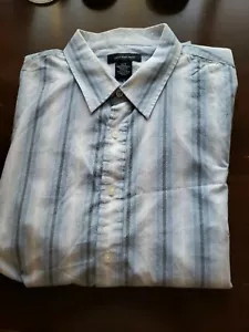 Camicia uomo Calvin Klein maniche lunghe con bottoni XL blu a righe - Foto 1 di 6