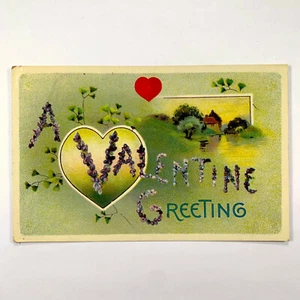 AK Valentinstag Violett Spruch 1910er Jahre unbespielt  - Bild 1 von 2