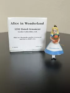 1999 Disney Grolier Alice in Wonderland Ornament in Original Box - Picture 1 of 9