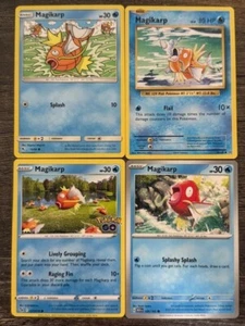 POKEMON X4 MAGIKARP 15/68 MAGIKARP 33/108 MAGIKARP 129/165 MAGIKARP 021/078 LP - Picture 1 of 4