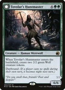 Tovolar's Huntmaster // Tovolar's Packleader Foil Innistrad: Midnight Hunt MTG - Picture 1 of 2