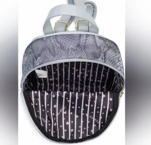 Betsey Johnson  snakeskin  print chain backpack - Picture 1 of 5
