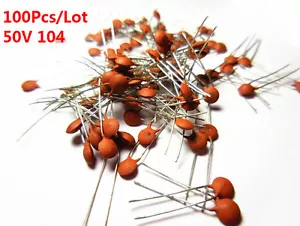 100Pcs/Lot 50V 104 0.1UF Ceramic Capacitor Integrated Circuit - Picture 1 of 2