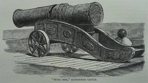 Edinburgh Castle MONS MEG Original Victorian Print c1881 - Picture 1 of 2