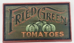 Primitive Hand Painted Sign Wood Farmhouse Vegetables Tomatoes Hanging 10 x 17 - Picture 1 of 5
