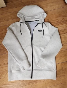 American Eagle Logo Full Zip Light Gray Grey Hoodie Jacket Size Men's S Small - Picture 1 of 5