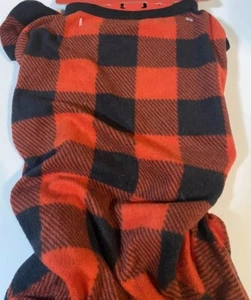 Haustier Schlafanzug rot Büffel kariert Hund Katze Fleece Schlafanzug Weihnachten Urlaub klein - Bild 1 von 1