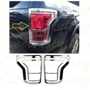 For 2015~16 17 Ford F-150 F150 Chrome Tail Light taillight Bezel cover - Picture 1 of 1