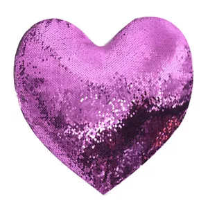 1 x Sublimation Blank Reversible Mermaid Pillowcase Sequin Glitter Heart Purple - Picture 1 of 1
